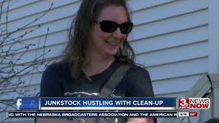 Junkstock founders friends and vendors pitch in on cleanup ahead of April flea market [upl. by Emilee141]