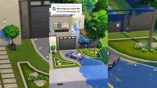 How to build in The Sims 4 A CURVY DRIVEWAY shorts [upl. by Selig]