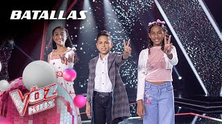 Simara Daniel y Shaila cantan Por volverte a ver – Batallas  La Voz Kids 2024 [upl. by Soelch]