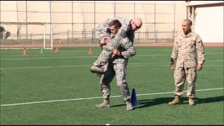 Airmen Try the Marine Corps Combat Fitness Test [upl. by Aikem570]