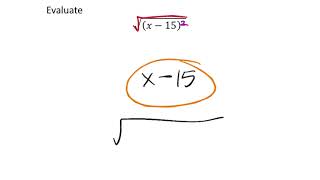 Evaluating a Square Root of a Squared Binomial [upl. by Aisyat106]