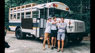 TEENAGERS DROP OUT OF COLLEGE TO TRAVEL IN CONVERTED SCHOOL BUS [upl. by Ennairrek]