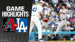 Dbacks vs Dodgers Game Highlights 7424  MLB Highlights [upl. by Vocaay232]