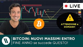 BITCOIN NUOVI MASSIMI ENTRO FINE ANNO se SUCCEDE QUESTA COSA  ATTENZIONE a DOMANI [upl. by Bolte]