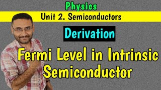 Fermi Level energy in Intrinsic Semiconductor Dependence of Fermi Level with Temperature 1st year [upl. by Gayleen]