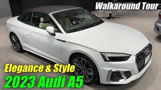 2023 Audi A5 Cabriolet Convertible Walkaround  AutomotoTube [upl. by Ilka]