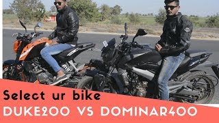 Duke 200 ABS vs Dominar 400 2020 [upl. by Ilowell]