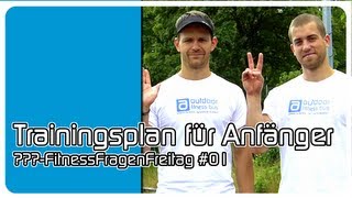 Trainingsplan für Anfänger  FitnessFragenFreitag 01 [upl. by Pulling]