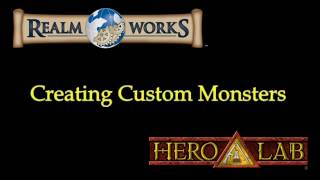 Realm Works and Hero Lab  Creating Custom Monster [upl. by Hassadah97]