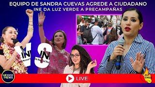 ENVIVO  Gente de Sandra Cuevas agrede a ciudadano  INE vs Xóchtil Gálvez [upl. by Navap]