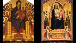 Cimabue Santa Trinita Madonna amp Giottos Ognissanti Madonna [upl. by Ralph]