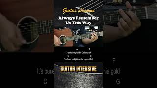 Always Remember Us This Way  Lady Gaga  EASY Guitar Lessons  Chords  Guitar Tutorial [upl. by Allerbag]