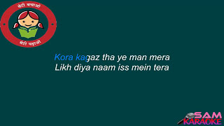 Kora Kagaz  UNPLUGGED Karaoke Sanam Puri [upl. by Aileon374]