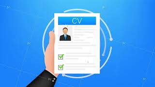 CV resume Job interview concept Writing a resume Laptop with personal resume illustration [upl. by Nalepka]