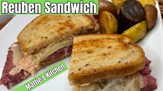 Delicious Corned Beef Brisket Reuben Sandwich from Scratch  Matties Kitchen [upl. by Lutim]