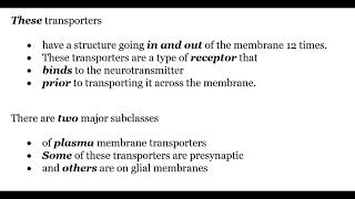 STAHLS  Chapter 2  2 NEUROTRANSMITTER TRANSPORTERS AS TARGETS FOR DRUGS psychiatrypharmacology [upl. by Anastos932]