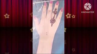 easy finger mehndi design simple finger mehndi design [upl. by Labina]