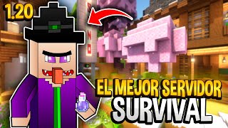 ✨ El MEJOR SERVIDOR Survival VANILLA para MINECRAFT PE 12051😱 Servidor Minecraft JavaBedrock 120 [upl. by Wright]