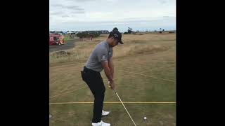 Xander Schauffele golf swing DTL IRON at THE OPEN CHAMPIONSHIP 2018 [upl. by Ecyned]