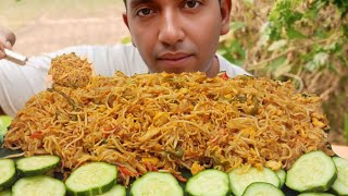 EATING 1 KG CHAUMIN MUKBANG STREET FOOD ASMR IN INDIA SPICY FOOD ASMR INDIA EATING VIDEO DESI [upl. by Rriocard]