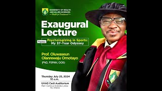 Professor Oluwaseum Olanrewaju Omotayo Exaugural Lecture [upl. by Cestar]