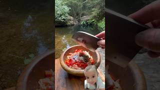 Kabak Sarmalı Somon Alabalık Pişirme 🐟🍣  Cooking Salmon trout wrapped in zucchini outdoorcooking [upl. by Klinges]