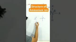 Structure amp Shape of Ammonium ionHybridisationshortschemistry [upl. by Todhunter184]