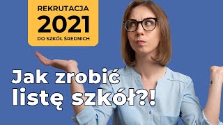 Jak zrobić optymalną listę szkół i klas do wniosku Rekrutacja do szkół ponadpodstawowych 2021 [upl. by Mellicent728]