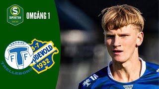 Trelleborgs FF  IK Oddevold  Höjdpunkter  Superettan 2024 Omgång 1 [upl. by Oettam]