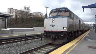 Northbound Amtrak 502 departs the Tacoma Dome Station [upl. by Mylor]