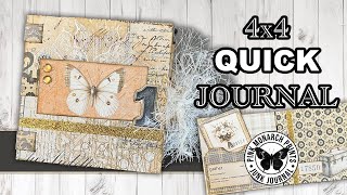 4x4 Tab Style Journal Making the journal base and embellishing Fairly quick and simple to do [upl. by Celia]