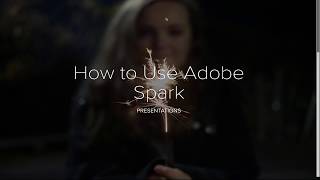 Adobe Spark Now Adobe Creative Cloud Express Tutorial  Presentations [upl. by Nesnaj]