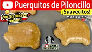 Puerquitos o Marranitos Pan de piloncillo  Vicky Receta Facil [upl. by Eenej]