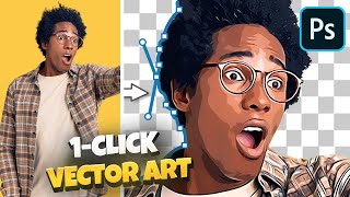 How to Make Vector Art Effect REAL VECTOR  Photoshop Tutorial [upl. by Sadnalor]