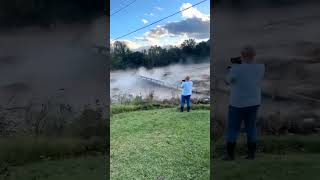 Footage of dam failure in Tennessee USA tennessee flood dambreak usa heavyrain weather rain [upl. by Otsedom82]