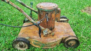 Old Very Rusty Lawn Mower  Restoration [upl. by Anagrom]