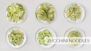 How to Make ZUCCHINI NOODLES Using 5 Different Kitchen Tools  ASMR Cooking [upl. by Girhiny145]