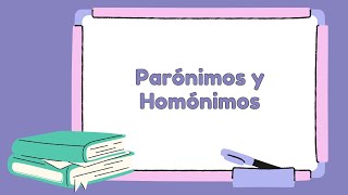 Parónimos y homónimos [upl. by Klemperer]