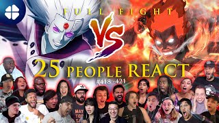 🔥 GUY VS MADARA 🔥25 People React FULL FIGHT ✅ Shippuden 418421 ナルト 疾風伝 海外の反応 [upl. by Kenji97]