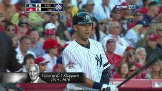 Derek Jeter introduced by the late Bob Sheppard in 2010 AllStar Game [upl. by Torrin711]