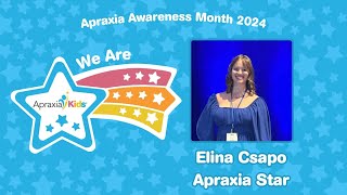 We Are Apraxia Kids Elina Csapo [upl. by Krista214]