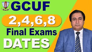 Final Exams Dates for Spring Semester Affiliated Colleges GCUF 2024 [upl. by Jd]