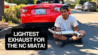 NC Miata RoadsterSport Race Single Exhaust Install [upl. by Dekow]