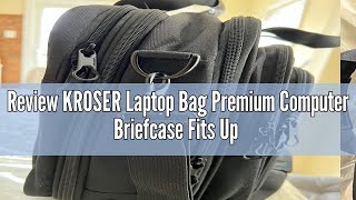 Review KROSER Laptop Bag Premium Computer Briefcase Fits Up to 173 Inch Laptop Expandable WaterRep [upl. by Cindi]