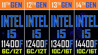 INTEL i5 11400F vs INTEL i5 12400F vs INTEL i5 13400F vs INTEL i5 14400F  PC GAMES TEST [upl. by Mihcaoj150]