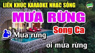 Karaoke Liên Khúc Bolero Song Ca Dễ Hát  Tuyển Chọn Nhạc Trữ Tình Cực Hay  Mưa Rừng [upl. by Ydnerb947]