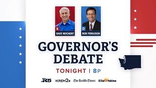 Watch live Washington state governors debate between Bob Ferguson Dave Reichert [upl. by Yentyrb]