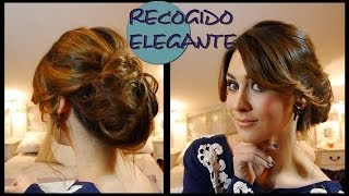 PeinadoRecogido elegante de fiesta fácil Elegant and easy updo for parties [upl. by Yregram]