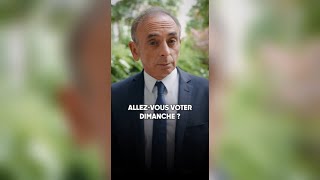 Eric Zemmour  Allezvous voter dimanche [upl. by Annauqaj]