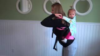 Back carry in Kinderpack Swing around method [upl. by Ingar]